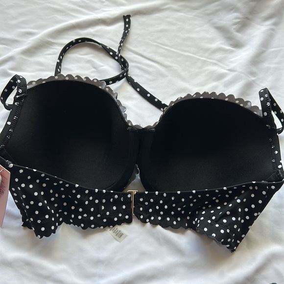 Victoria’s Secret Zuma Bikini 36D Top & Large Bottoms Set Black White Polka Dot - Picture 11 of 16